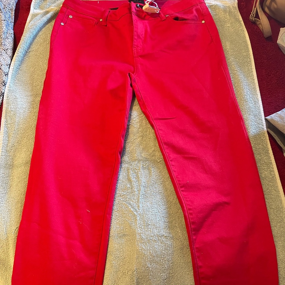 Red, celebrity pink jeans. 15 in juniors women